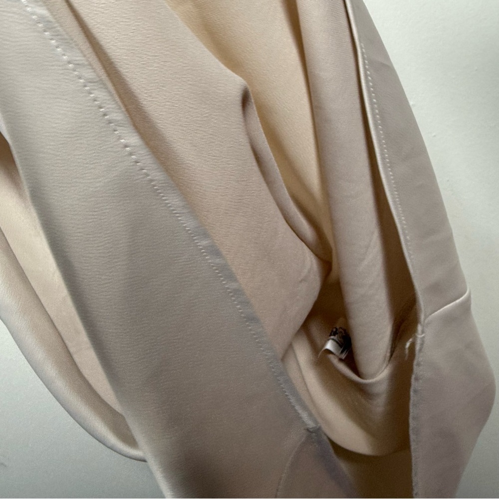 Zara Satin Effect Mini Dress Cream Event Dress Size Medium NWT - Picture 6 of 11